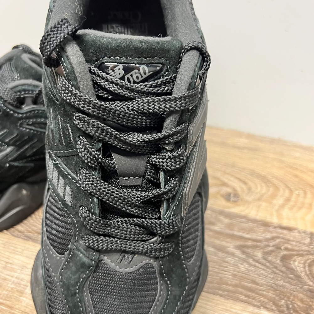New Balance 9060 Triple Black Suede Mesh Chunky Sneakers 9.5 U9060BBS Mens